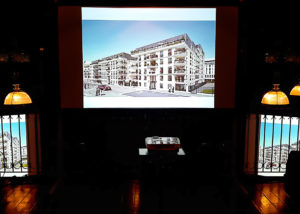Quadruple projection pour la prestation Franco Suisse