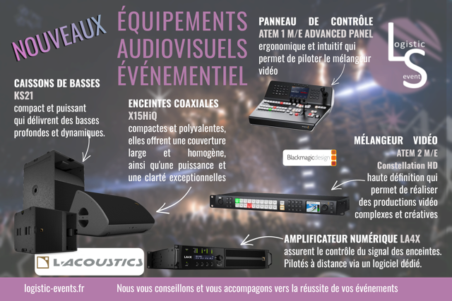nouveaux équipements audiovisuels événementiels